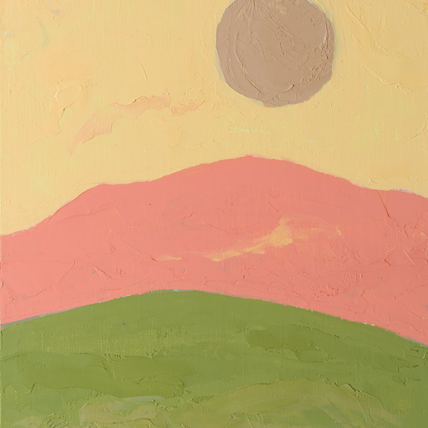 Etel Adnan <span class="title-light">A yellow sun A green sun a yellow sun A red sun A blue sun</span>